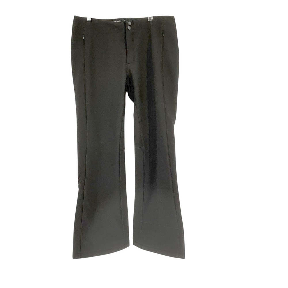 Precision Mountainwear Women Black Softshell Ski Snow Pants Size 12 Gaiters $250